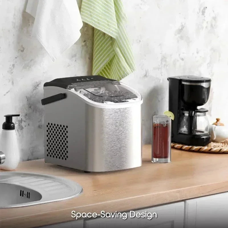 Electric Ice Maker Machine - Bullet Ice Cubes for Home & Office