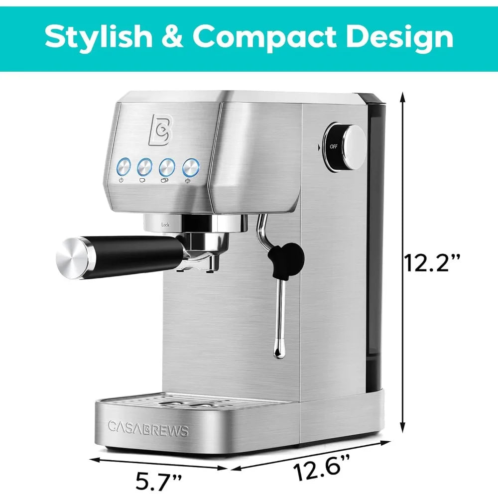 Compact 20 Bar Espresso Machine with Milk Frother