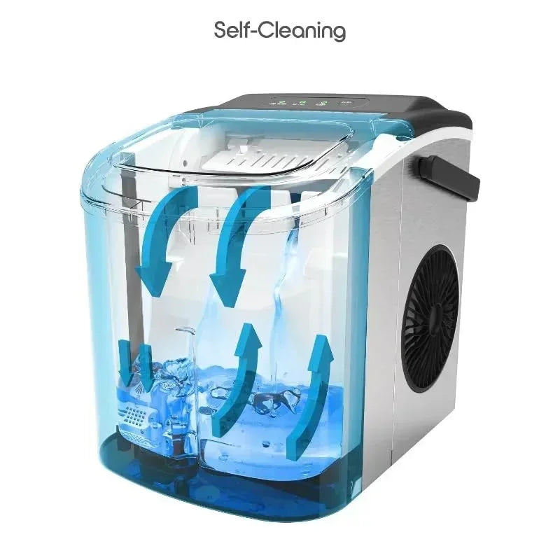 Electric Ice Maker Machine - Bullet Ice Cubes for Home & Office