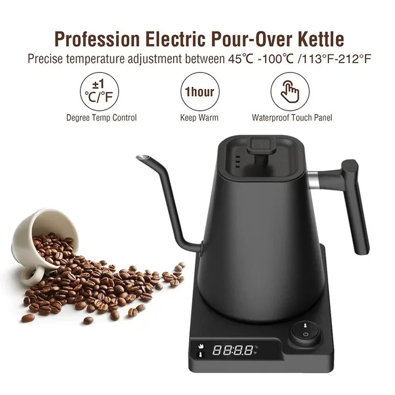Smart Electric Gooseneck Kettle 1200W for Perfect Brew